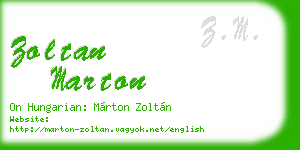 zoltan marton business card