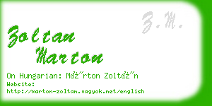zoltan marton business card